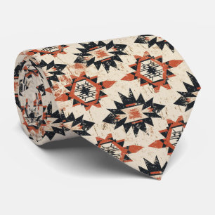 Cravate motif Aztec cool carrelé