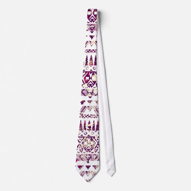 Cravate Motif aztèque tribal rustique à la mode (Devant)