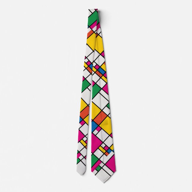 Cravate Motif Bauhaus géométrique (Dos)