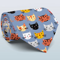 Motif bleu de chats Kitty mignons multiples