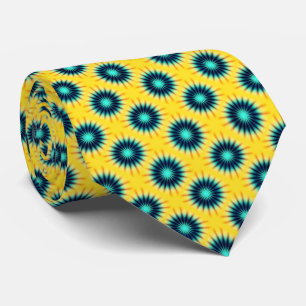 Cravate Motif bleu jaune