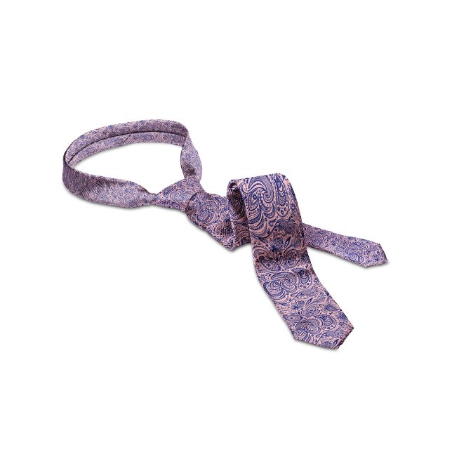 Cravate Motif bleu marine et rose pâle (Créateur téléchargé)