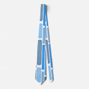 Cravate Motif Bleu Pastel et Gris,