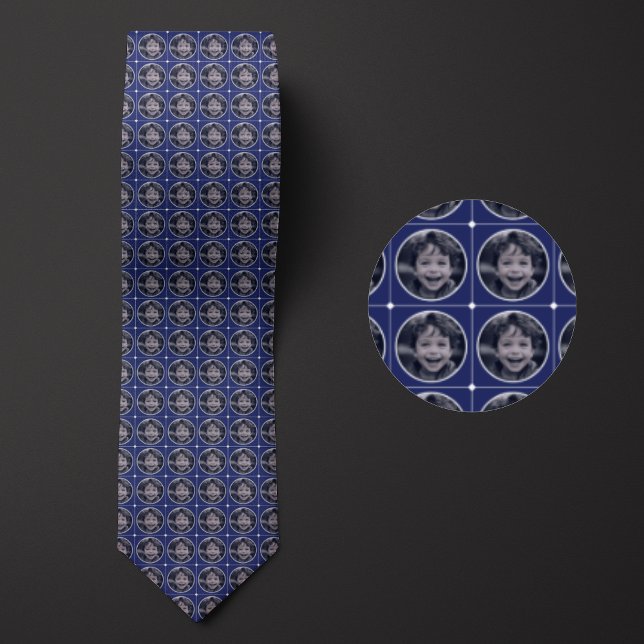 Cravate Motif bleu rond 1 photo (Créateur téléchargé)