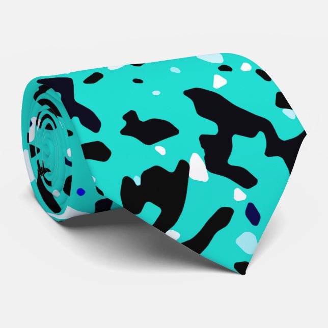 Cravate Motif bleu Turquoise turquoise (Roulé)