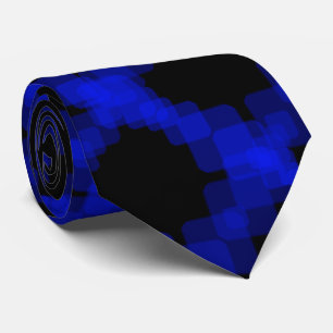 Cravate Motif bleu véritable au carré superposé sur fond n
