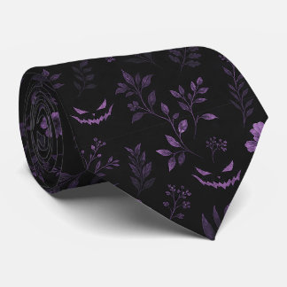Cravate Motif botanique élégant et sombre pour Halloween –