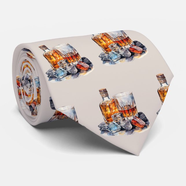 Cravate motif bourbon cool carrelé (Roulé)