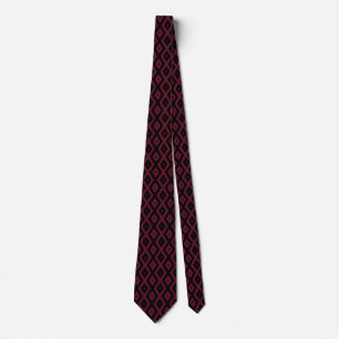 Cravate Motif bourguignon et diamant noir