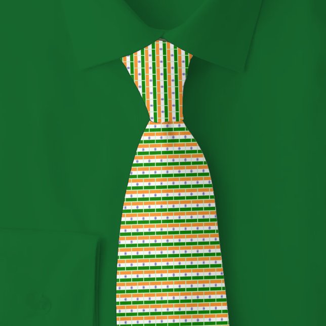Cravate Motif Brique Drapeau de l'Inde (Créateur téléchargé)