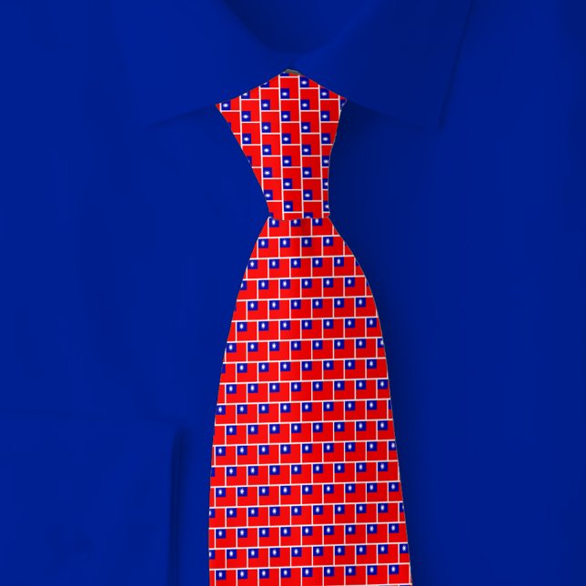 Cravate Motif Brique Drapeau de Taïwan (Créateur téléchargé)