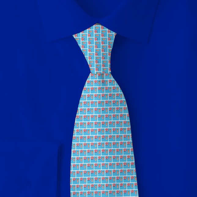 Cravate Motif Brique Drapeau Fidji (Créateur téléchargé)