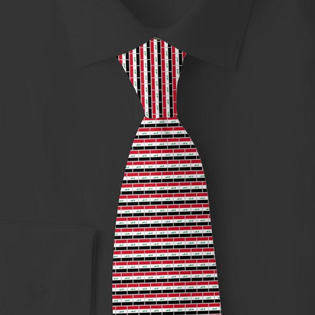 Cravate Motif Brique Drapeau Irakien (Créateur téléchargé)