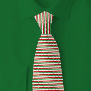 Cravate Motif Brique Drapeau Iranien