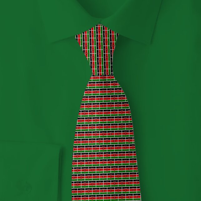 Cravate Motif Brique Drapeau Kenya (Créateur téléchargé)