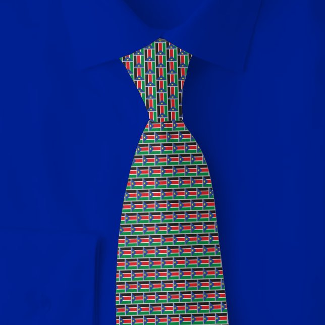 Cravate Motif Brique du Drapeau du Soudan du Sud (Créateur téléchargé)