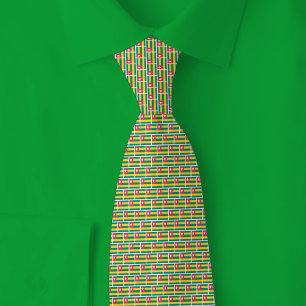 Cravate Motif brique du drapeau du Togo