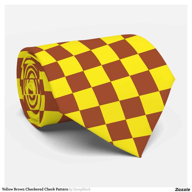 Cravate Motif Brown  jaune (Créateur téléchargé)