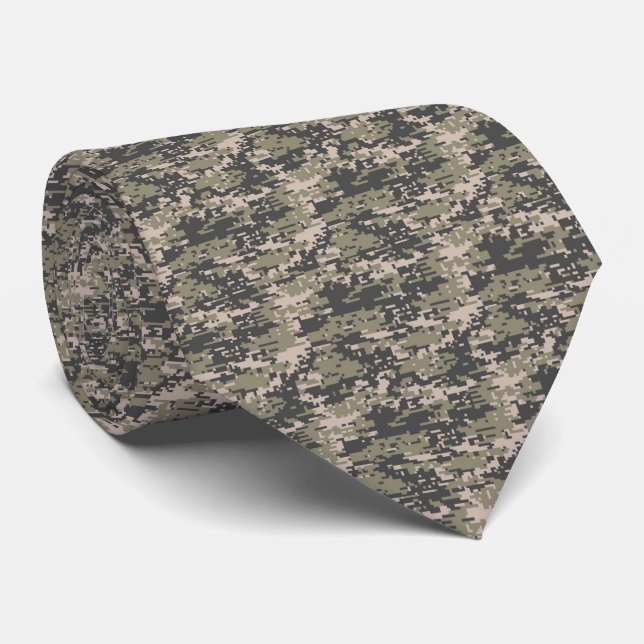 Cravate Motif Camo numérique de montagne (Roulé)