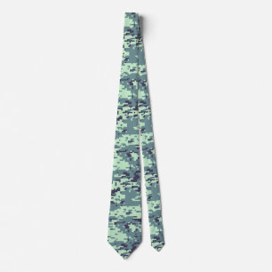 Cravate Motif camouflage numérique arctique