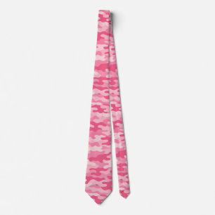 Cravate Motif camouflage rose féminin