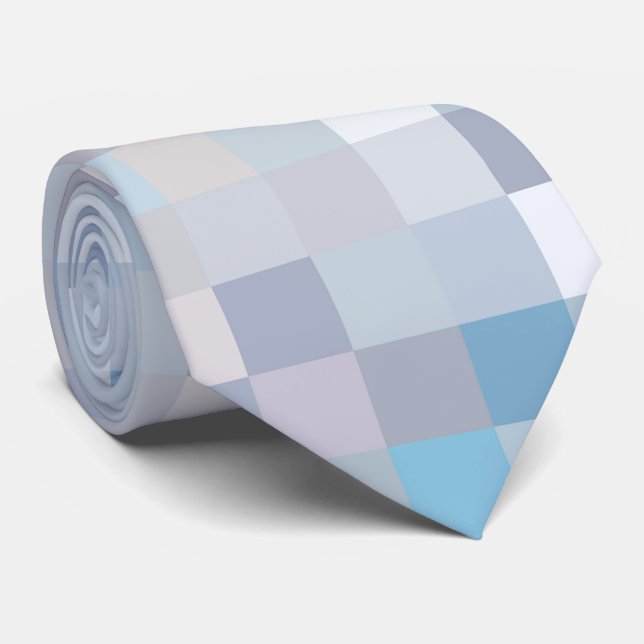 Cravate Motif carré de couleur pastel (Roulé)
