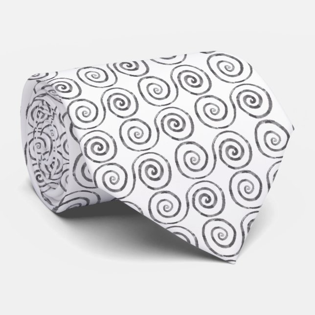 Cravate Motif celtique à double spirale (Roulé)