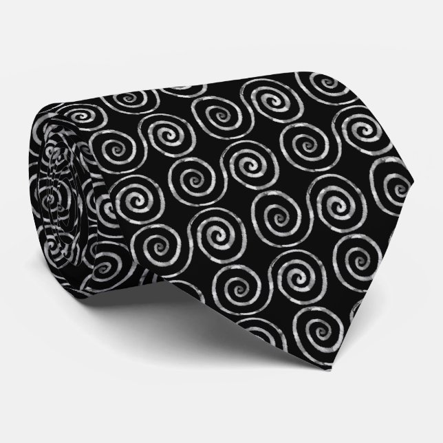 Cravate Motif celtique à double spirale (Roulé)