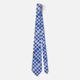 Cravate Motif Checker 08 Bleu BG