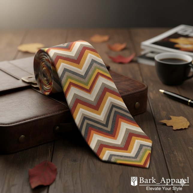 Cravate Motif Chevron Automne (Créateur téléchargé)