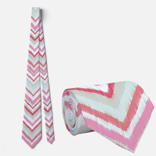 Cravate Motif chevron Ikat moderne en zigzag