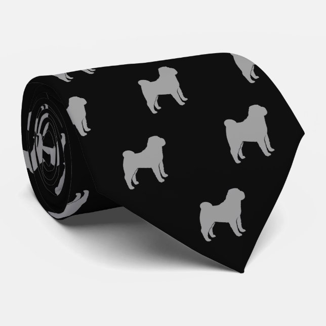 Cravate Motif chinois Shar Pei Dog (Roulé)