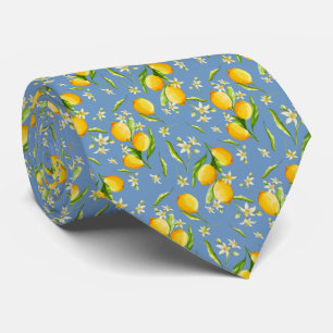 Cravate Motif Citron Agrumes