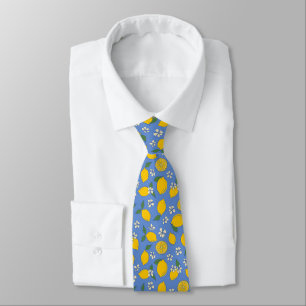 Cravate Motif Citron Agrumes