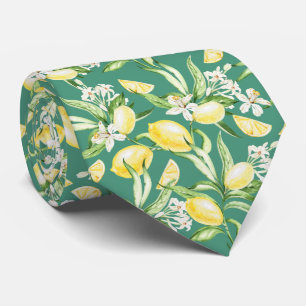 Cravate Motif Citron Agrumes