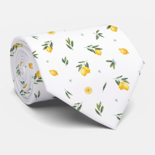 Cravate Motif Citron Agrumes