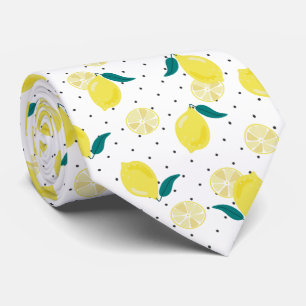 Cravate Motif Citron Agrumes