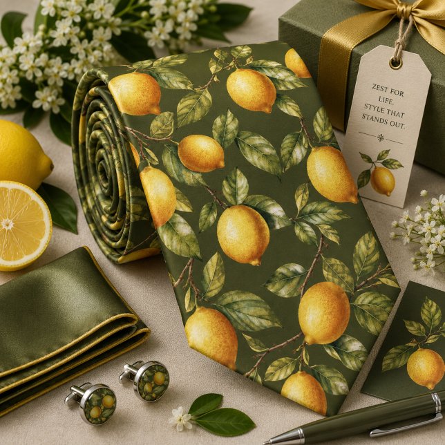 Cravate Motif Citron d'agrumes (Créateur téléchargé)