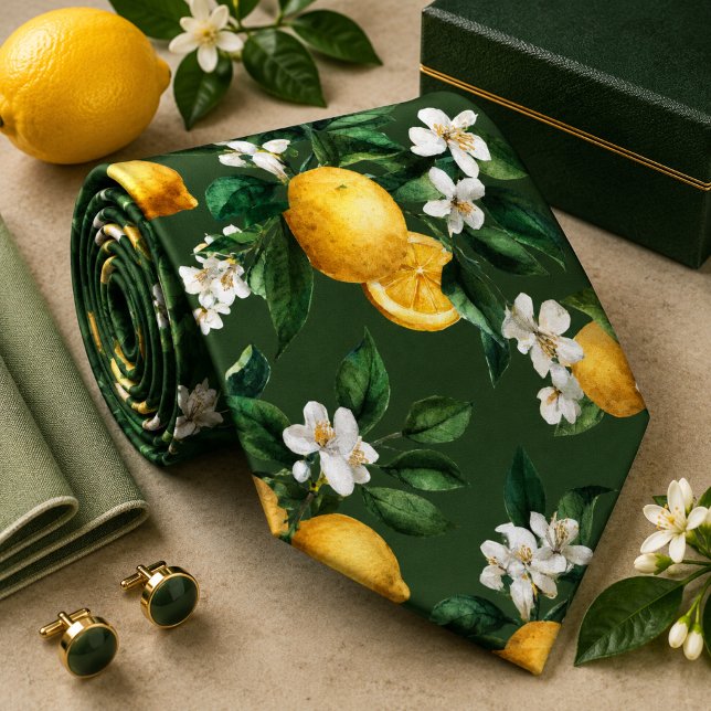 Cravate Motif Citron d'agrumes (Créateur téléchargé)