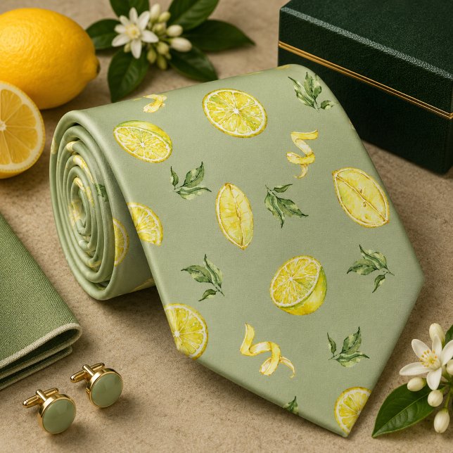 Cravate Motif Citron d'agrumes (Créateur téléchargé)