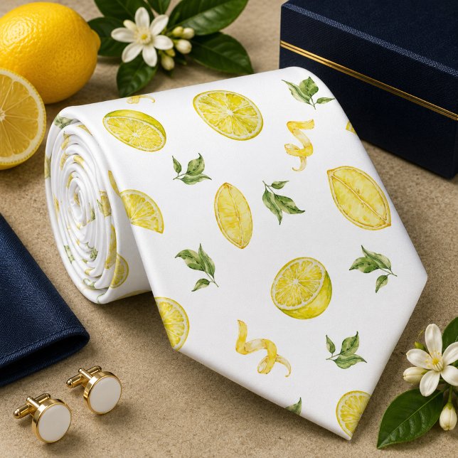 Cravate Motif Citron d'agrumes (Créateur téléchargé)
