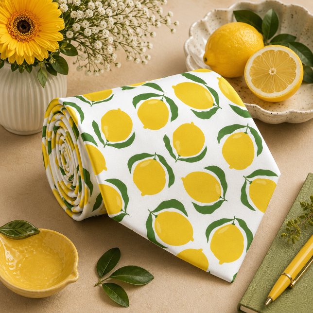 Cravate Motif Citron d'agrumes (Créateur téléchargé)