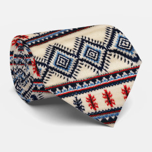 Cravate motif cool broderie occidentale carrelée