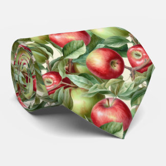 Cravate motif cool carrelé rouge vert pomme