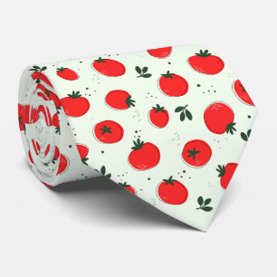 Cravate motif cool carrelé tomate fruits