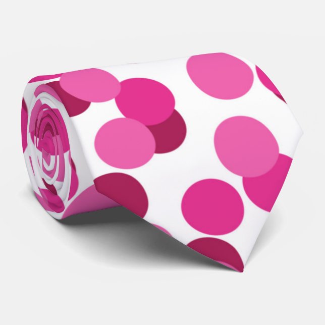 Cravate motif cool du parti confetti rose (Roulé)