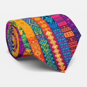 Cravate motif cool en aztèque