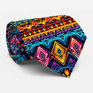 Cravate motif cool en aztèque