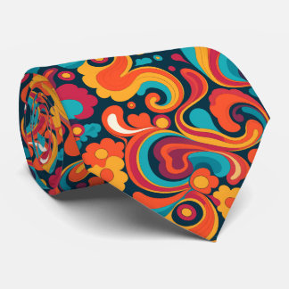 Cravate motif cool rétro carrelé