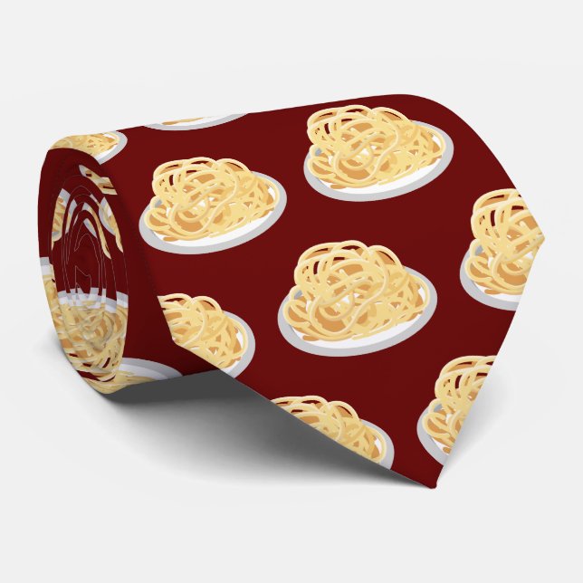 Cravate motif cool spaghetti carrelé (Roulé)